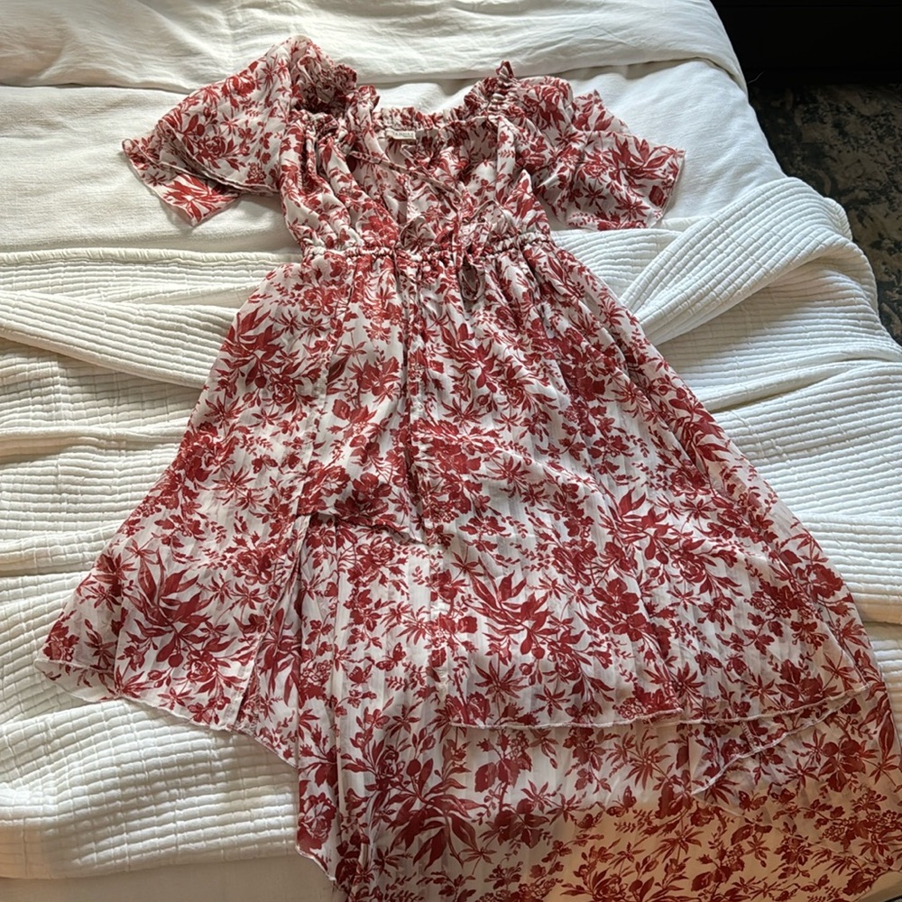 Floral high low romper